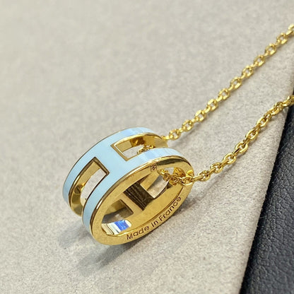 [ECHO ]POP H LIGHT BLUE NECKLACE