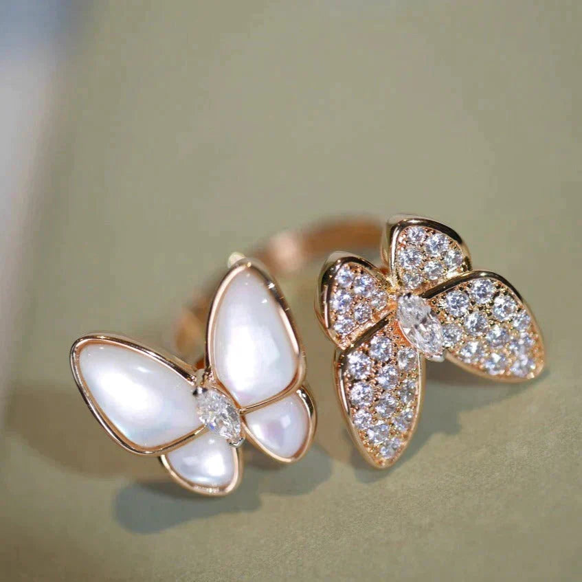 [ECHO ]TWIN BUTTERFLY DIAMOND MOP RING