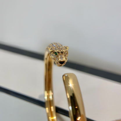 [ECHO ]PANTHERE GOLD DIAMOND OPEN BRACELET