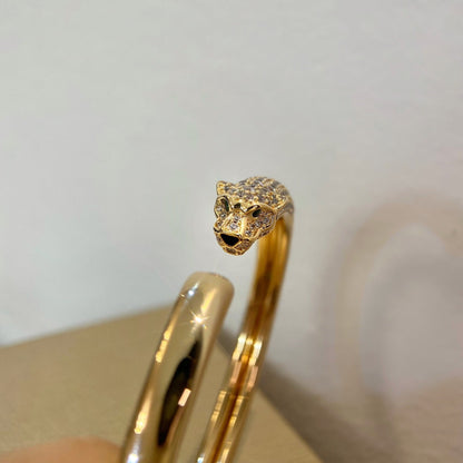 [ECHO ]PANTHERE GOLD DIAMOND OPEN BRACELET