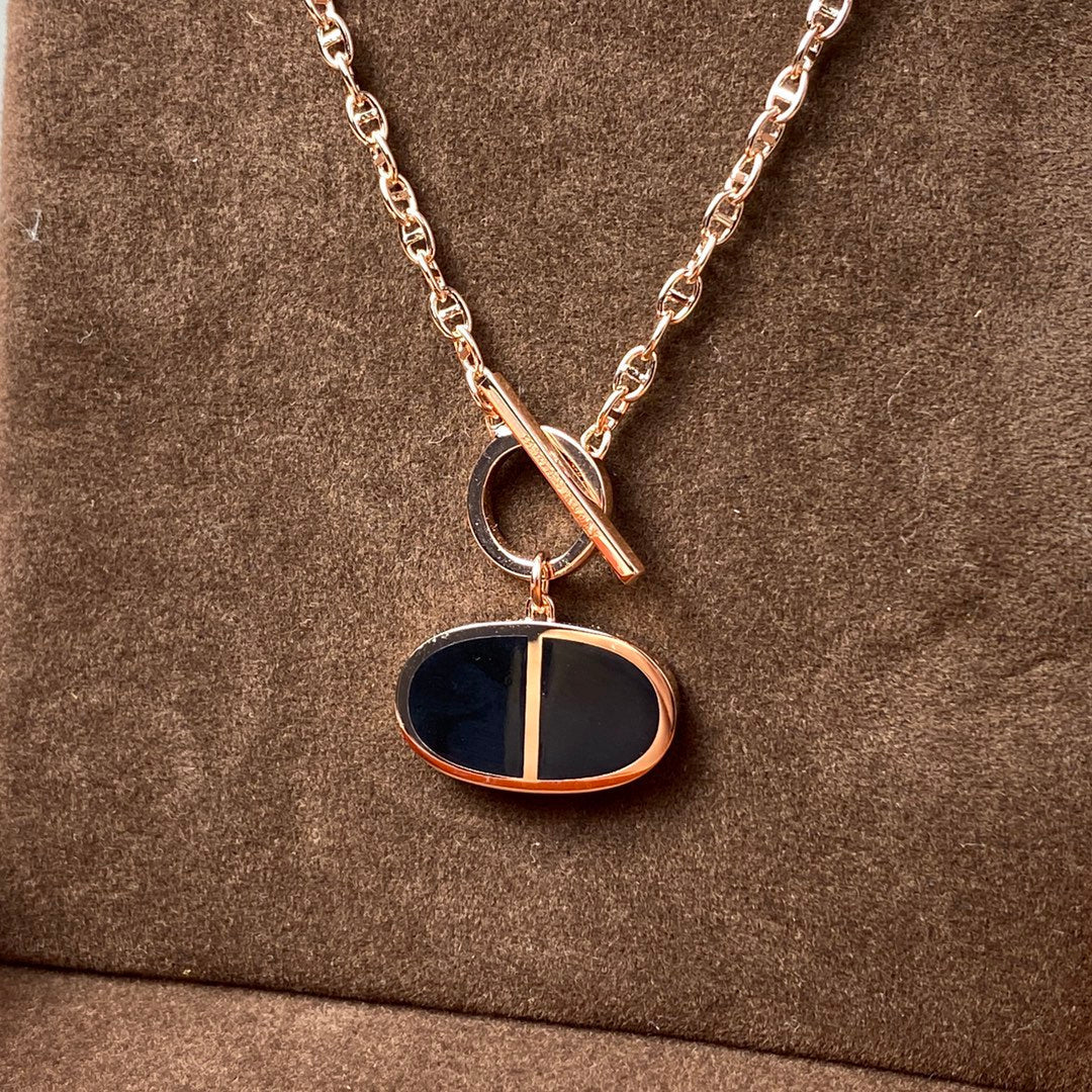 [ECHO ]CHAINE VERSO BLACK CERAMIC NECKLACE