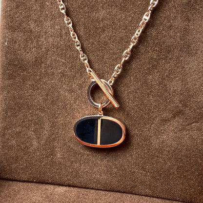 [ECHO ]CHAINE VERSO BLACK CERAMIC NECKLACE