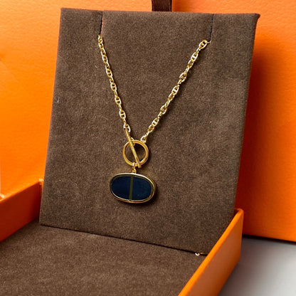 [ECHO ]CHAINE VERSO BLACK CERAMIC NECKLACE
