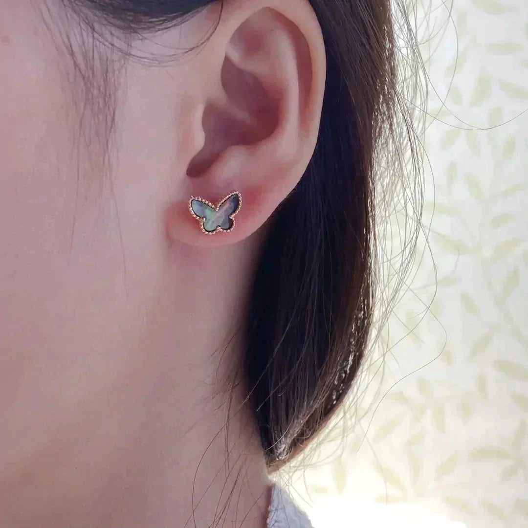 [ECHO ]BUTTERFLY DARK MOP  EARRINGS