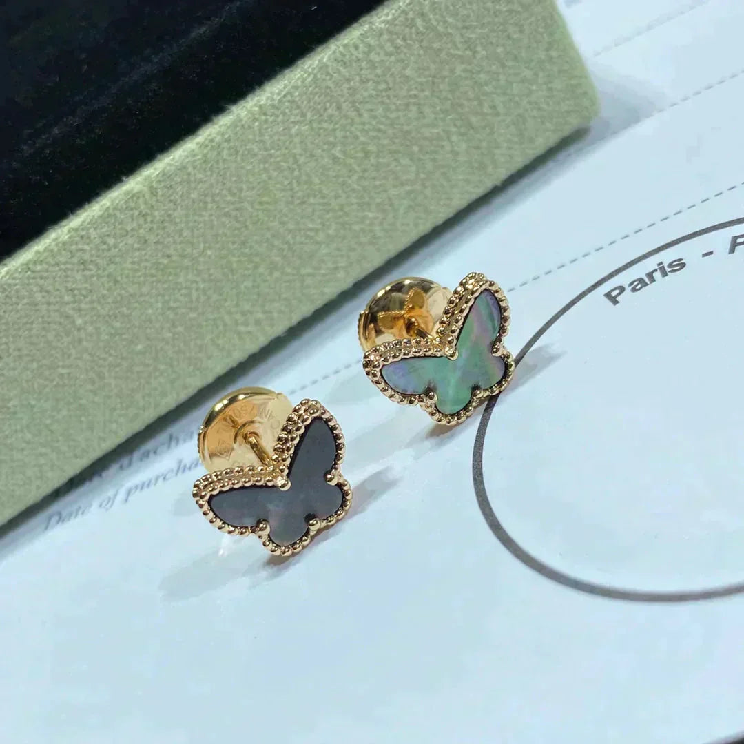 [ECHO ]BUTTERFLY DARK MOP  EARRINGS