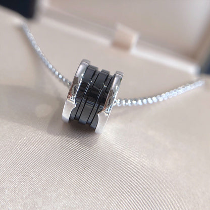 [ECHO ]ZERO 1 BLACK CERAMIC SILVER NECKLACE