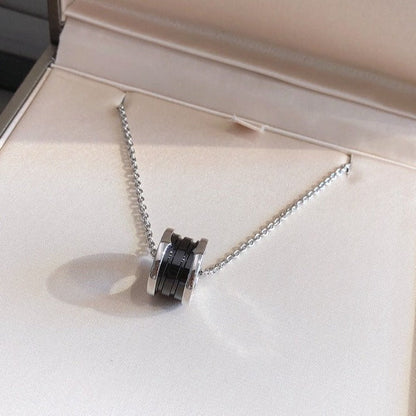 [ECHO ]ZERO 1 BLACK CERAMIC SILVER NECKLACE