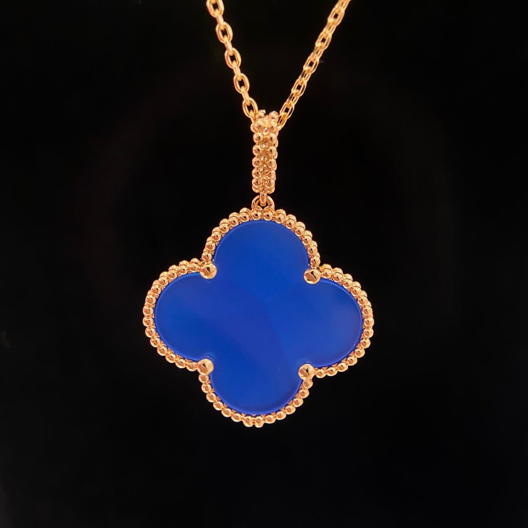 [ECHO ]CLOVER 25MM NECKLACE TURQUOISE ROSE GOLD