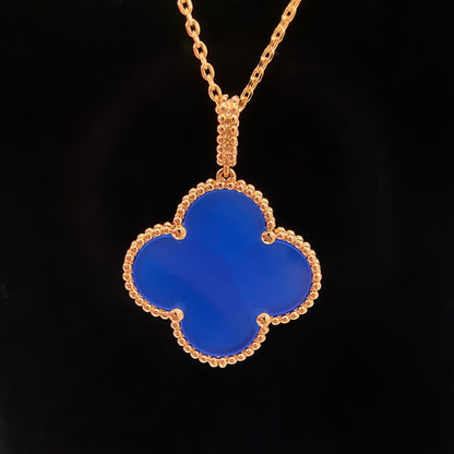 [ECHO ]CLOVER 25MM NECKLACE TURQUOISE ROSE GOLD