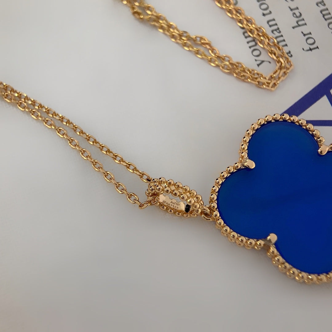 [ECHO ]CLOVER 25MM NECKLACE TURQUOISE ROSE GOLD
