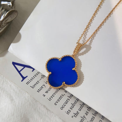 [ECHO ]CLOVER 25MM NECKLACE TURQUOISE ROSE GOLD