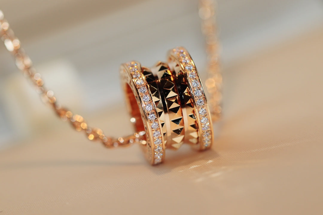 [ECHO ]ZERO 1 ROCK PEDANT PINK GOLD NECKLACE