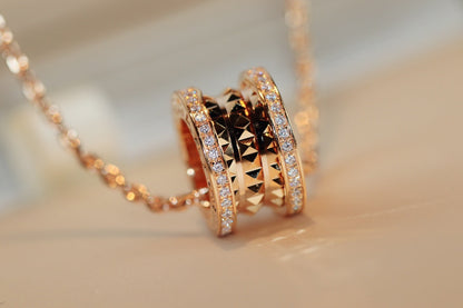 [ECHO ]ZERO 1 ROCK PEDANT PINK GOLD NECKLACE