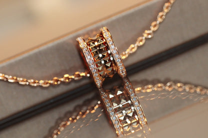 [ECHO ]ZERO 1 ROCK PEDANT PINK GOLD NECKLACE