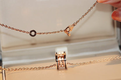 [ECHO ]ZERO 1 ROCK PEDANT PINK GOLD BLACK NECKLACE