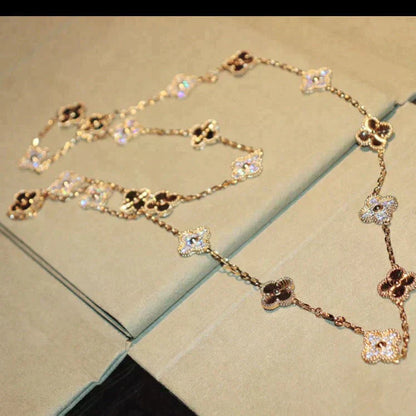 [ECHO ]CLOVER 20 MOTIFS LASER DIAMOND NECKLACE