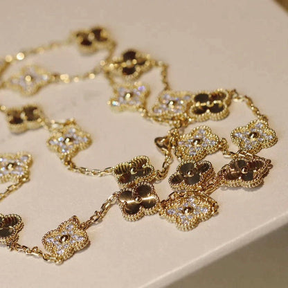 [ECHO ]CLOVER 20 MOTIFS LASER DIAMOND NECKLACE