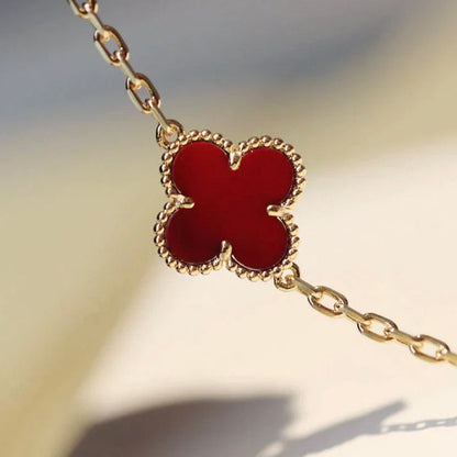 [ECHO ]CLOVER 20 MOTIFS CARNELIAN NECKLACE