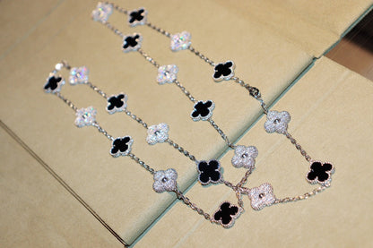 [ECHO ]CLOVER 20 MOTIFS ONYX DIAMOND SILVER