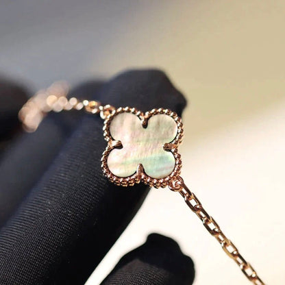 [ECHO ]CLOVER 20 MOTIFS DARK MOP DIAMOND  NECKLACE