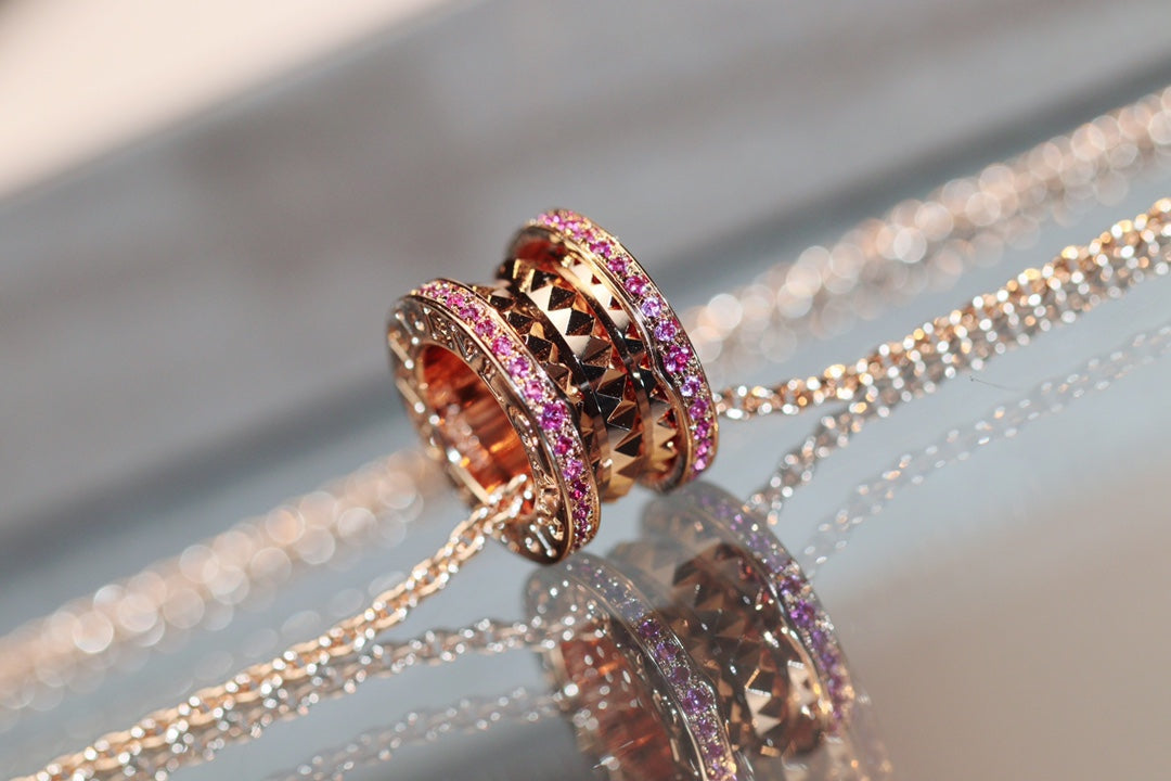 [ECHO ]ZERO 1 ROCK PINK GOLD PINK DIAMOND NECKLACE