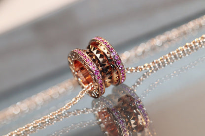 [ECHO ]ZERO 1 ROCK PINK GOLD PINK DIAMOND NECKLACE