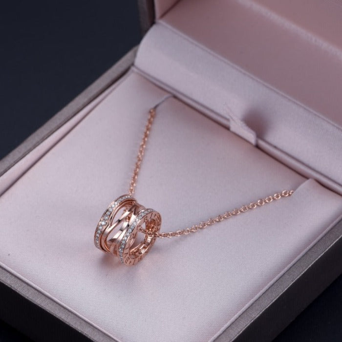 [ECHO ]ZERO 1 PINK GOLD DIAMOND OPEN NECKLACE