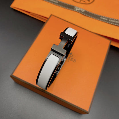 [ECHO ]H BRACELET 12MM BLACK WHITE CERAMIC