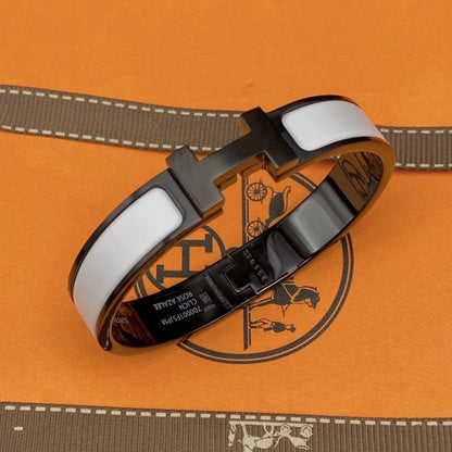 [ECHO ]H BRACELET 12MM BLACK WHITE CERAMIC