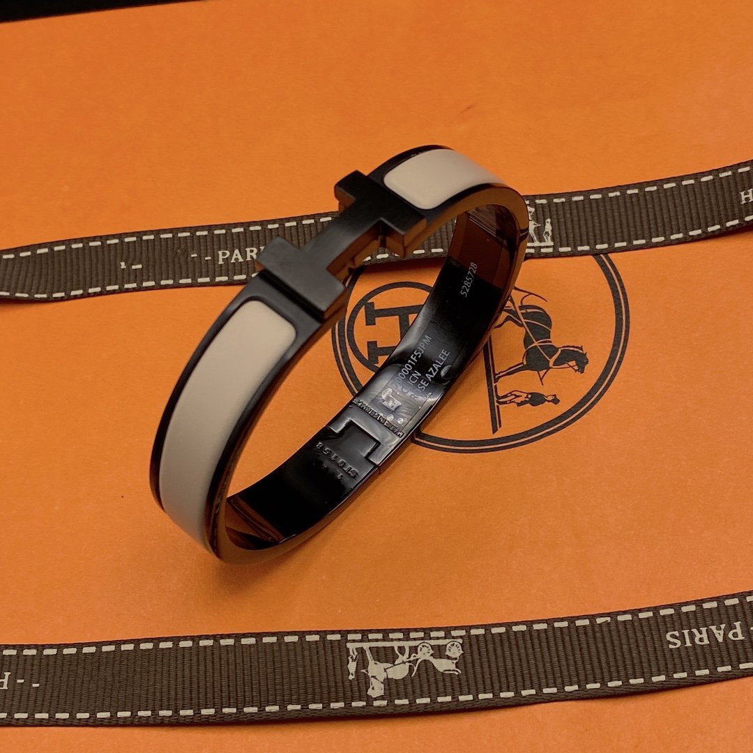[ECHO ]H BRACELET 12MM BLACK BEIGE CERAMIC
