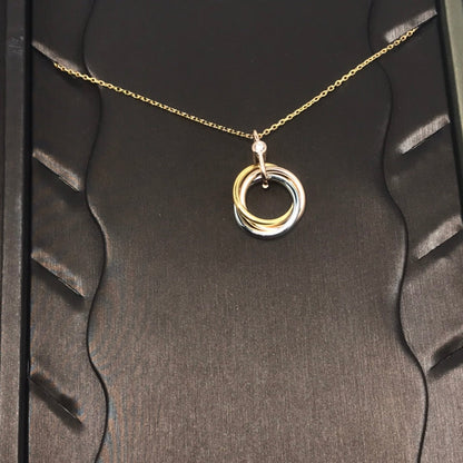 [ECHO ]TRINITY SILVER GOLD PINK GOLD NECKLACE