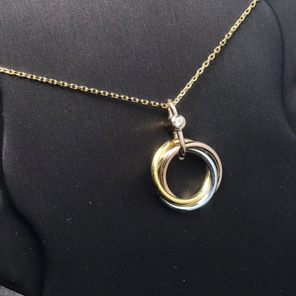 [ECHO ]TRINITY SILVER GOLD PINK GOLD NECKLACE
