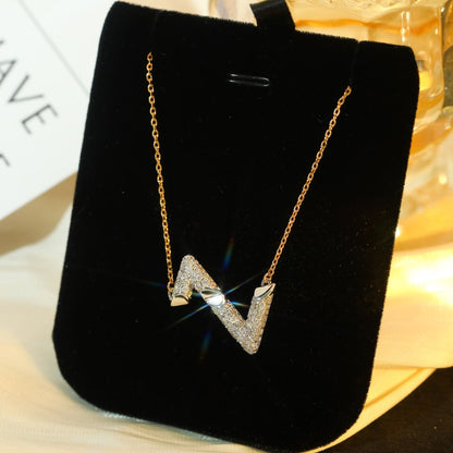 [ECHO ]VOLT SILVER DIAMOND PEDANT NECKLACE