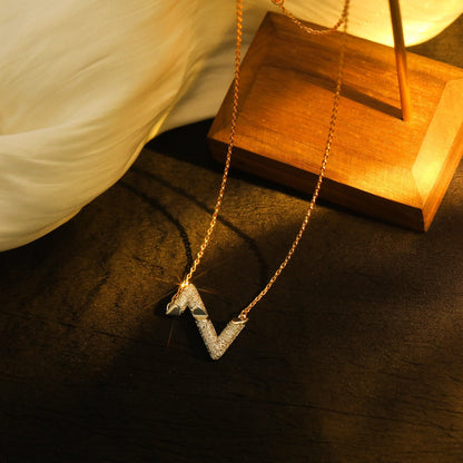 [ECHO ]VOLT SILVER DIAMOND PEDANT NECKLACE