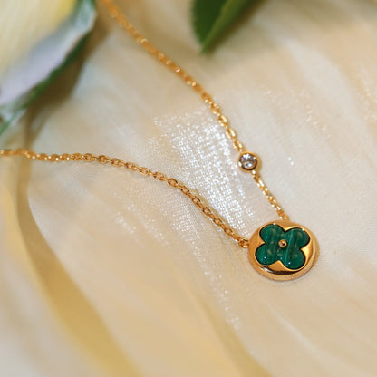 [ECHO ]SUN PEDANT PINK GOLD 1 DIAMOND NECKLACE