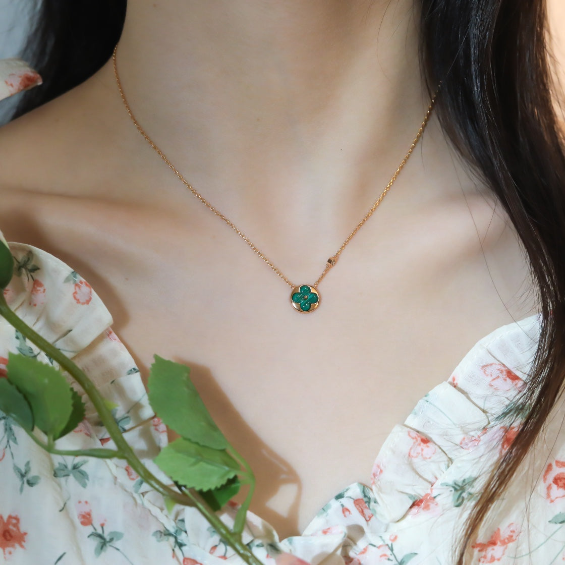 [ECHO ]SUN PEDANT PINK GOLD 1 DIAMOND NECKLACE