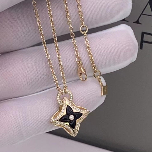[ECHO ]STAR PEDANT PINK GOLD DIAMOND NECKLACE