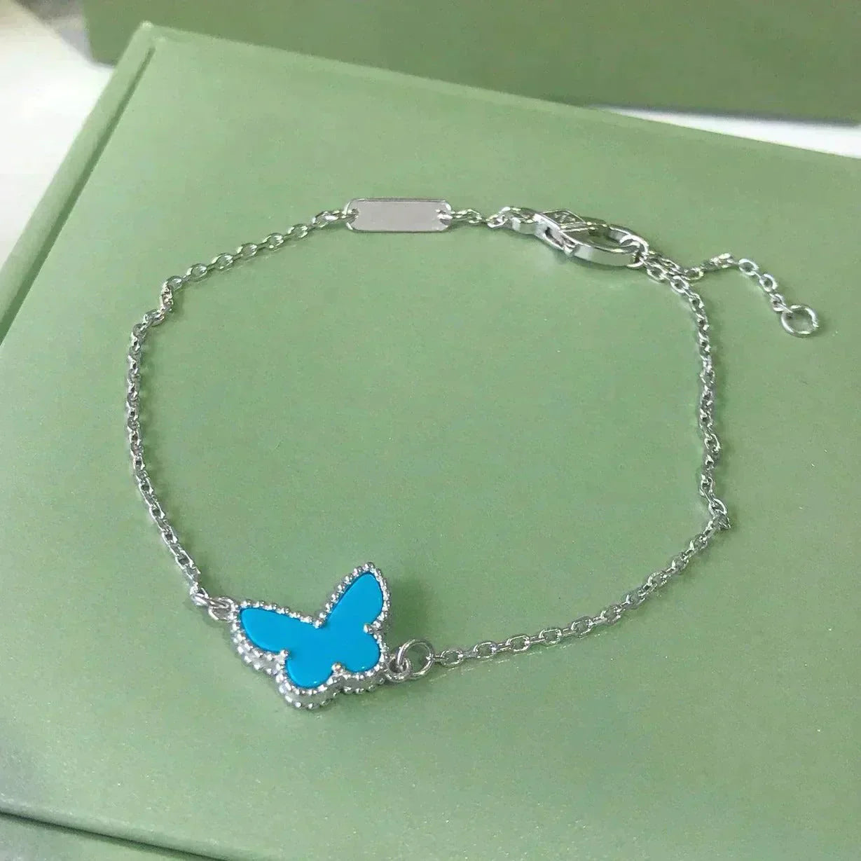 [ECHO ]BUTTERFLY TURQUOISE BUTTERFLY BRACELET SILVER