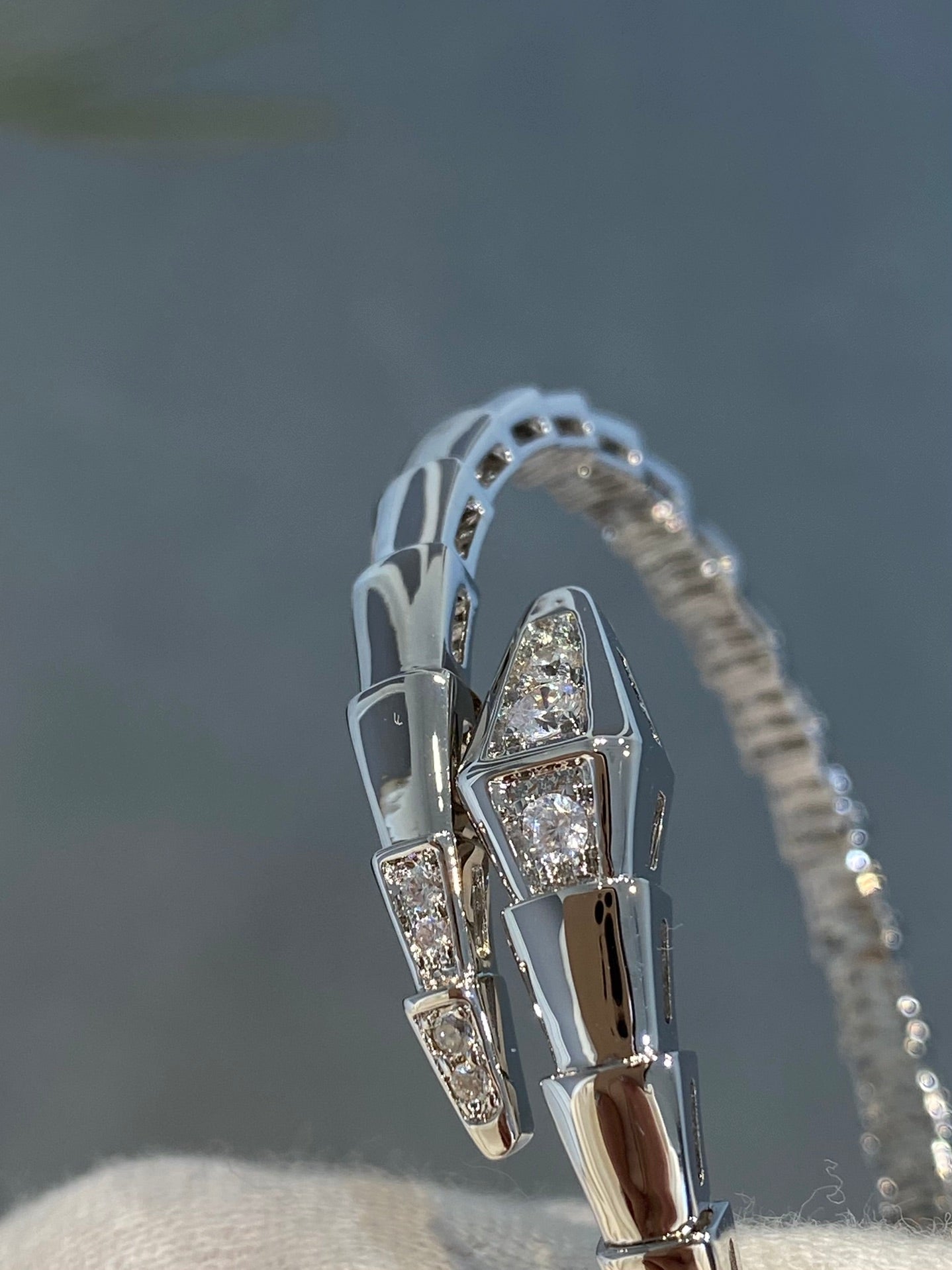 [ECHO ]SERPENTI BRACELET DIAMONDS SILVER