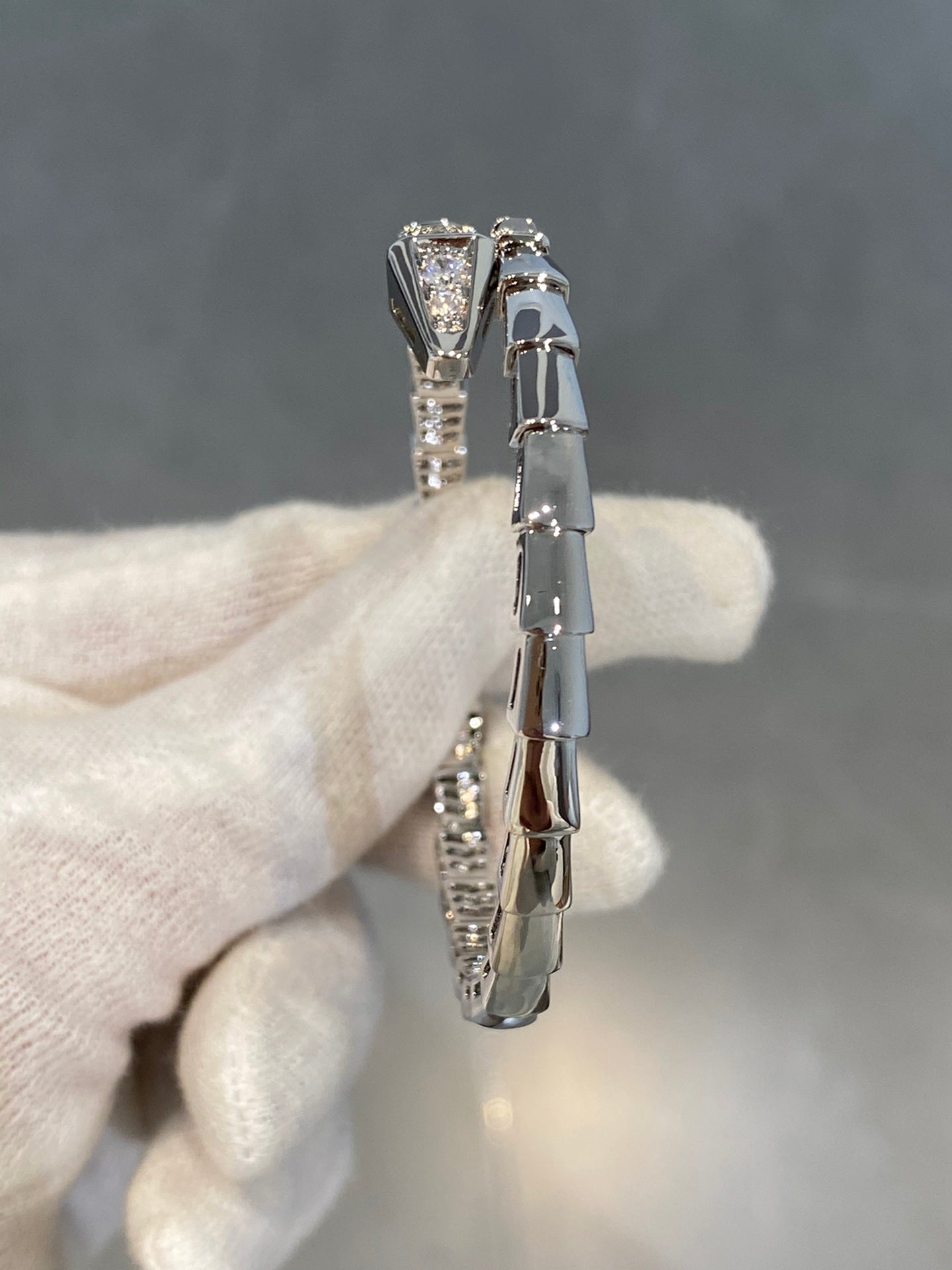 [ECHO ]SERPENTI BRACELET DIAMONDS SILVER