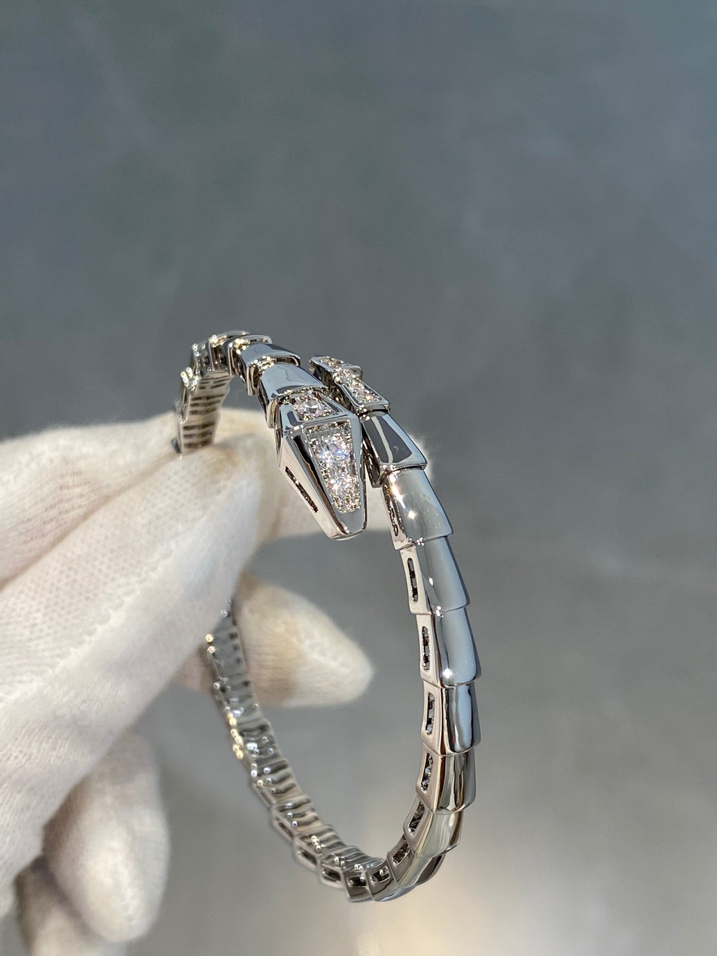 [ECHO ]SERPENTI BRACELET DIAMONDS SILVER