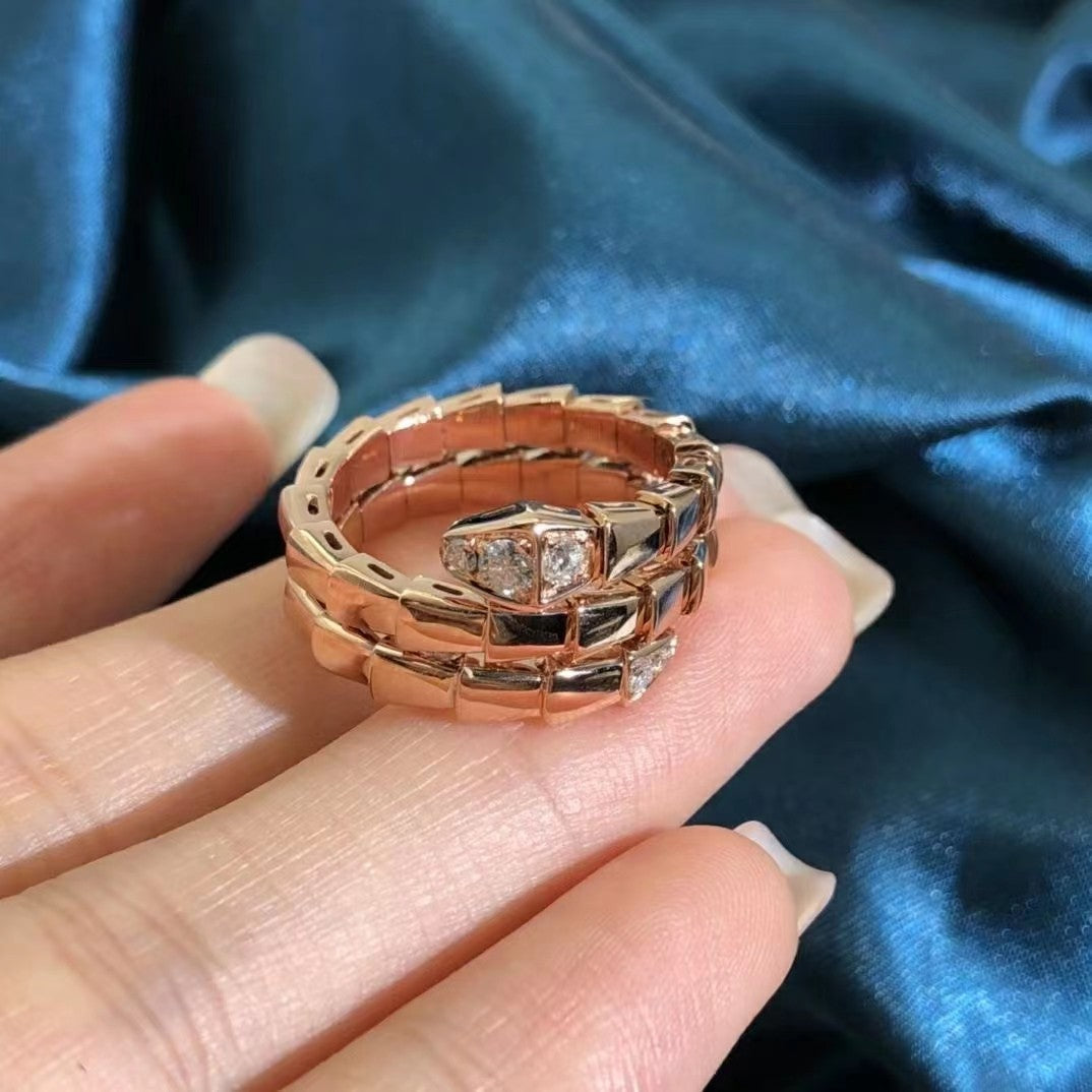 [ECHO ]SERPENTS DOUBLE ROW DIAMOND RING