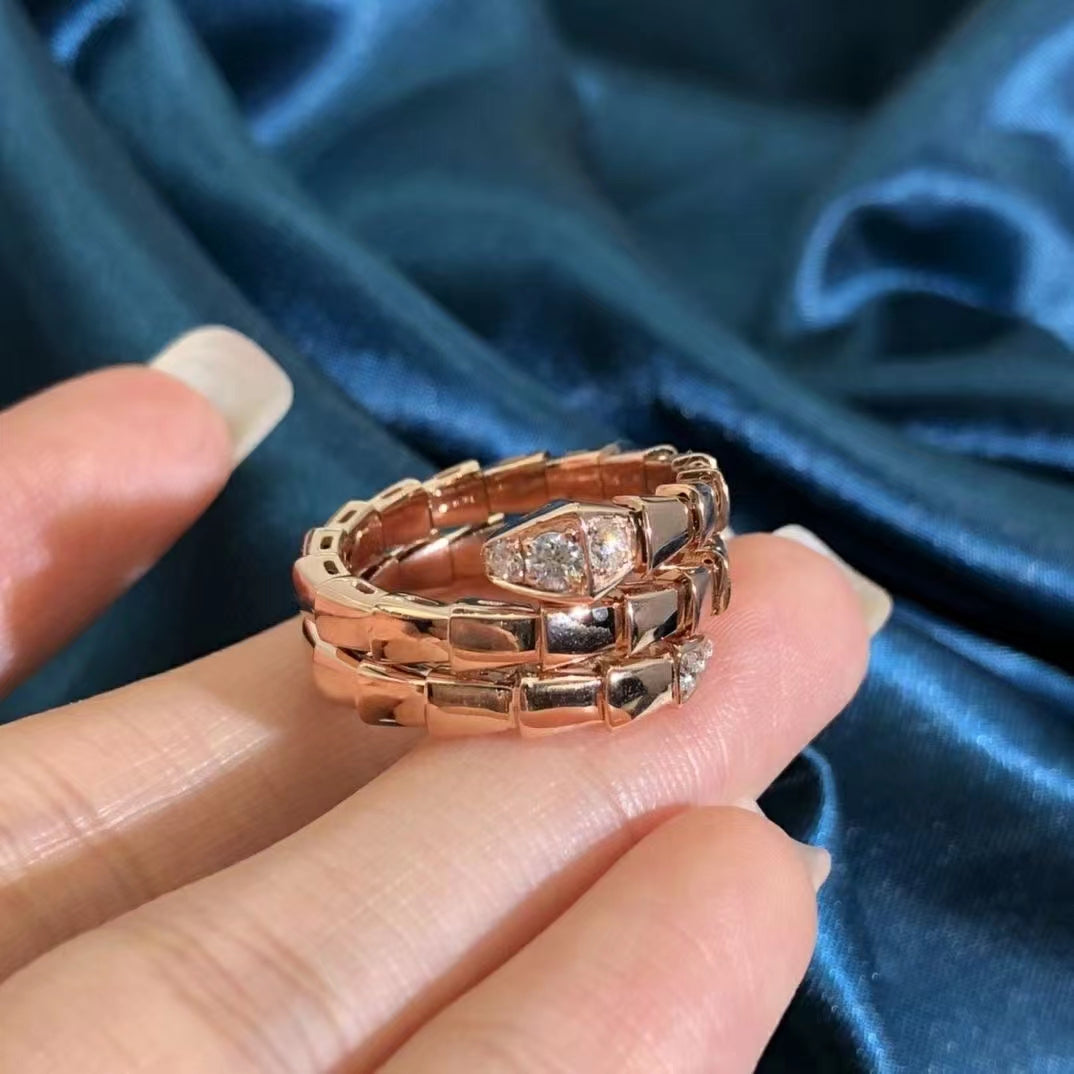 [ECHO ]SERPENTS DOUBLE ROW DIAMOND RING