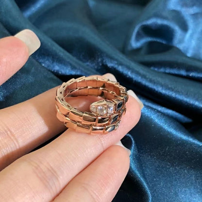 [ECHO ]SERPENTS DOUBLE ROW DIAMOND RING