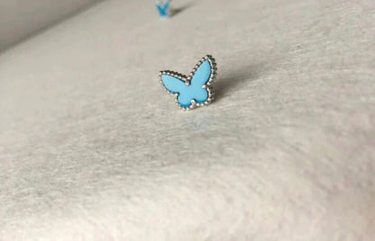 [ECHO ]BUTTERFLY TURQUOISE EARRINGS SILVER