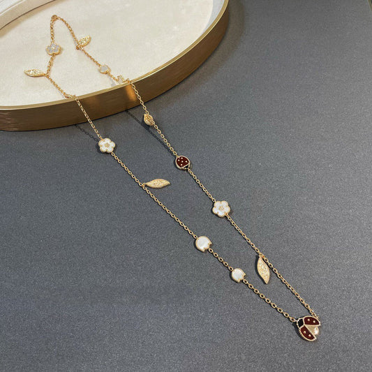 [ECHO ]LUCKY SPRING 15 MOTIFS GOLD NECKLACE