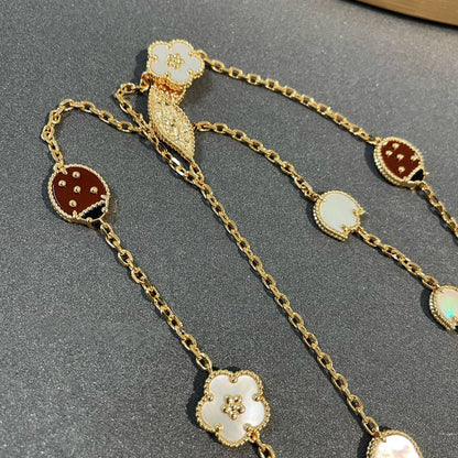 [ECHO ]LUCKY SPRING 15 MOTIFS GOLD NECKLACE