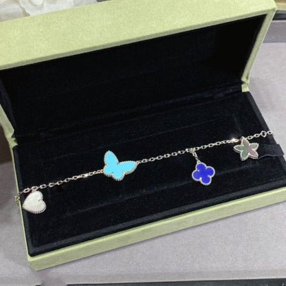 [ECHO ]LUCKY SPRING SILVER BRACELET 4 MOTIF
