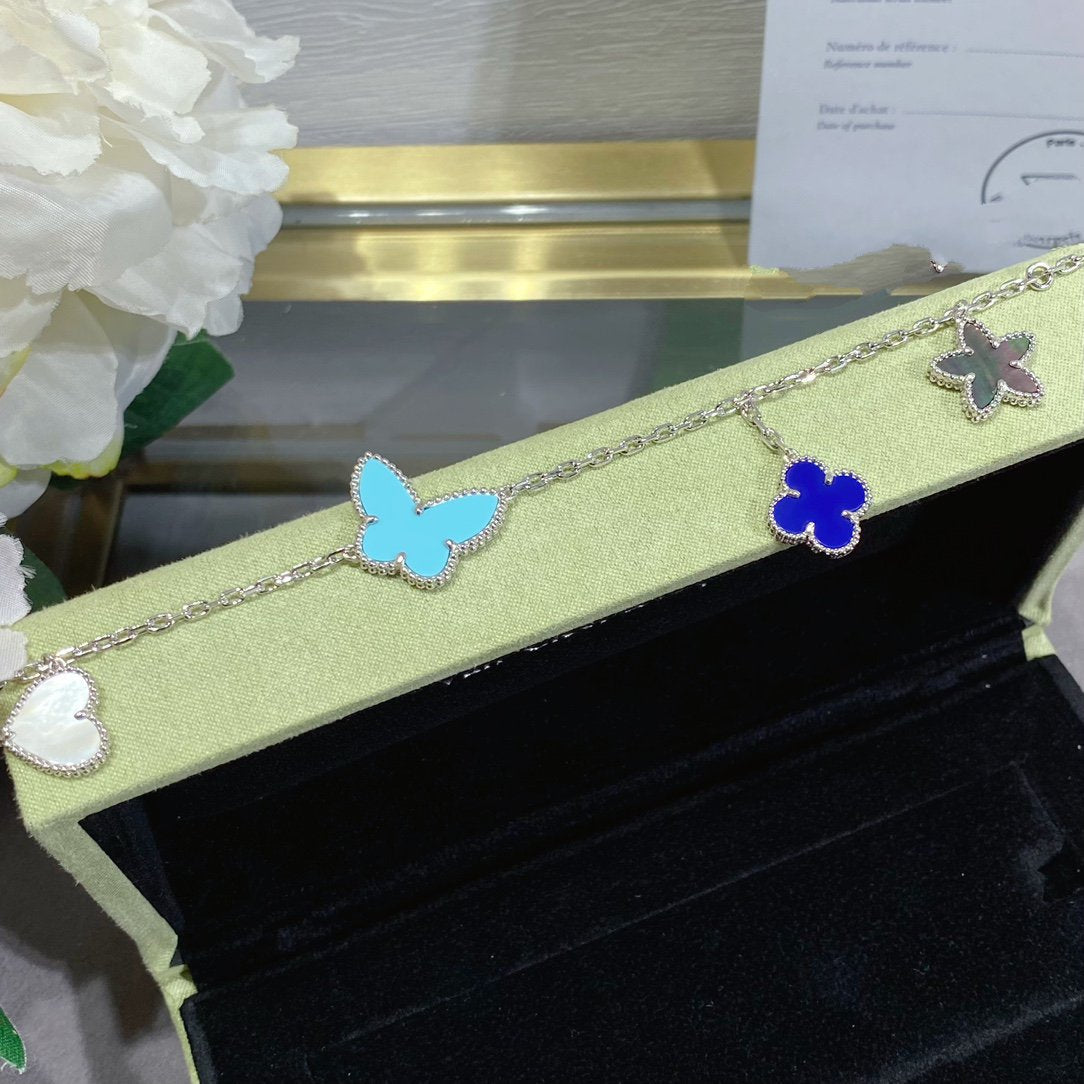 [ECHO ]LUCKY SPRING SILVER BRACELET 4 MOTIF