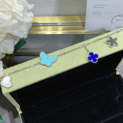 [ECHO ]LUCKY SPRING SILVER BRACELET 4 MOTIF